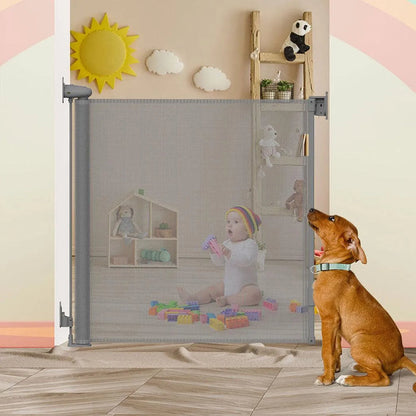 Pet Adjustable Retractable Mesh Pet Gate